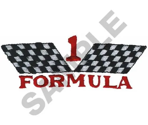Viral FORMULA 1 Embroidery Design