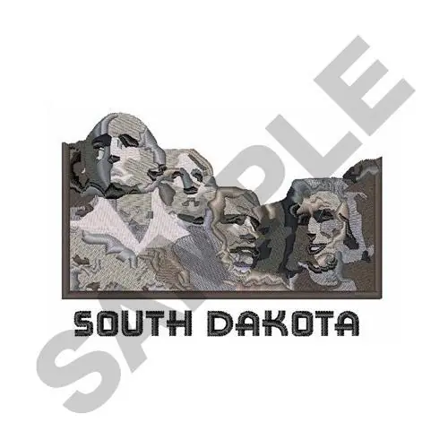 MT RUSHMORE S DAKOTA Embroidery Design Handmade