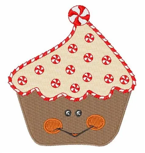 Sweet Cupcake Embroidery Design Trending