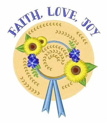 Popular Faith Love Joy Embroidery Design