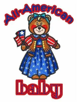 Best Choice All American Baby Embroidery Design