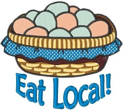 Eat Local Embroidery Design Affordable