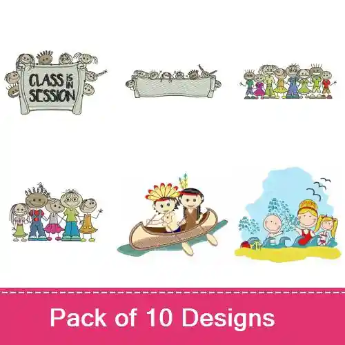 Big Sale Little Children Embroidery design pack by Ann The Gran, Embroidery Packs on EmbroideryDesigns.com