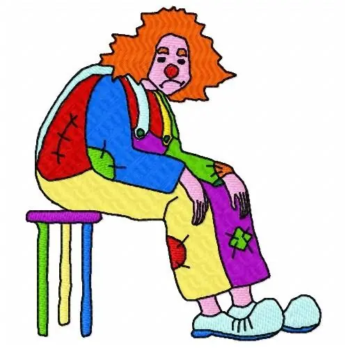 Special Discount Sad Clown Embroidery Design